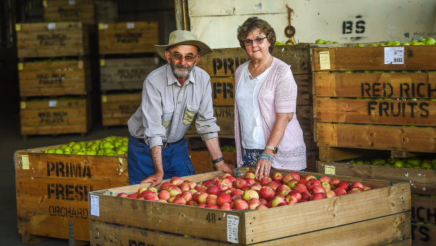 Rien Silverstein with husband Maurice at their farm in Orrvale. 