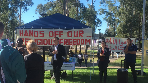 An Australian Christian Alliance rally in Sydney in May. 