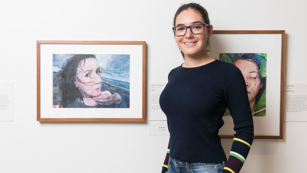 Jessica Thompson, 15, won the 13-15 age category of the Young Archie for the second year in a row, with her work ‘Clare’.