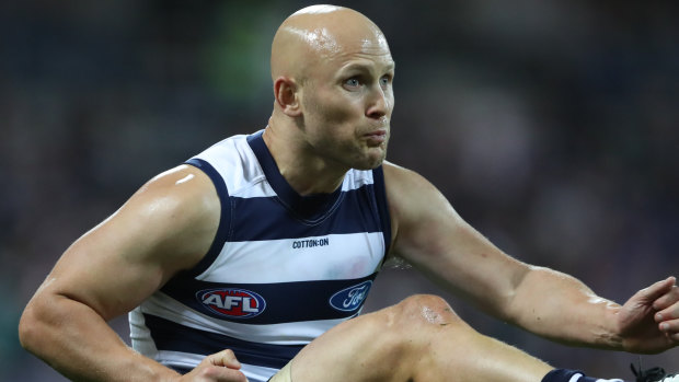 Vintage form: Gary Ablett stacked on five goal assists, two goals and 28 disposals against the Eagles.