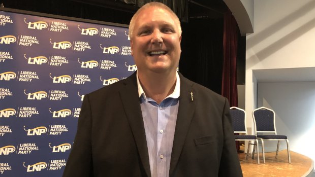 Former Newman government MP and federal LNP candidate for Longman Trevor Ruthenberg at the preselection meeting on Tuesday night.