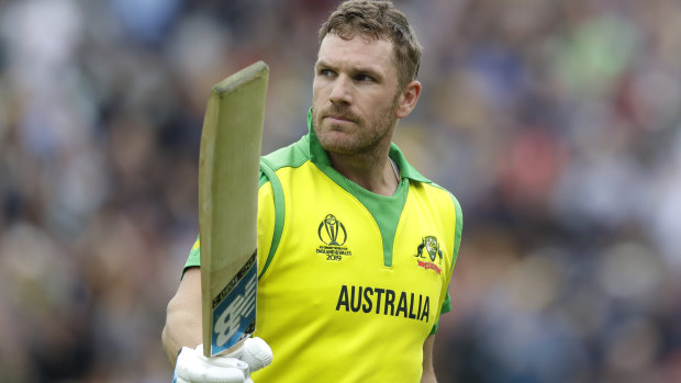 Aaron Finch after his 153 against Sri Lanka.