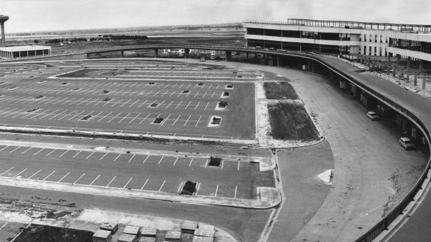 Tullamarine Airport under construction.