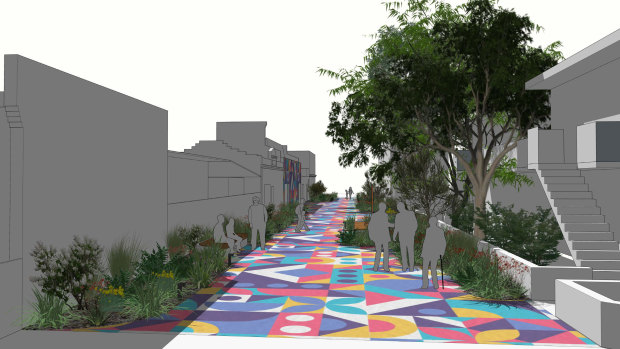 A render of Blur’s proposal for Palmer Street, Fitzroy.