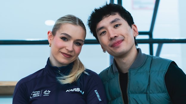 Holly Harris and Jason Chan, Australia’s Olympic ice dance team.