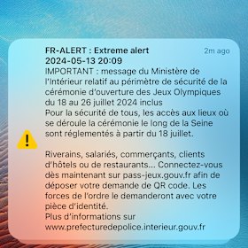 An “extreme alert” in Paris.