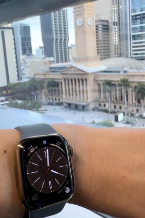 Reporter Felicity Caldwell took a video of the City Hall clock chiming late, comparing the time with her watch. My watch says it’s 4.01pm, but the clock bells say it is 4pm. This is a screengrab.