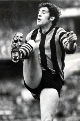 Kicking goals: Nine has assured Naked City that we're a winner, just like Peter Hudson in the 1971 Grand Final.