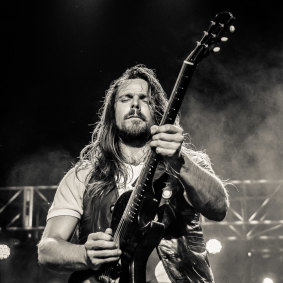 Lukas Nelson, on stage at Bluesfest in 2018.
