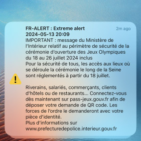 An “extreme alert” in Paris.