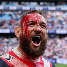 Jared Waerea-Hargreaves after suffering a head injury against St George Illawarra.