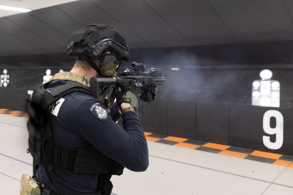 Inside the Special Operations Group training facility.