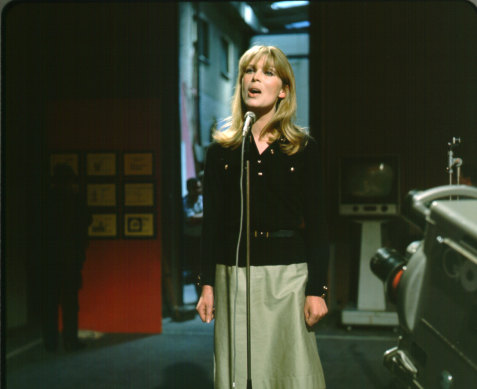 Nico, seen here performing on TV in 1968, was a sensation on New York’s mid-’60s art-rock fringe. 