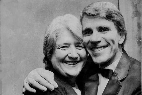 Dawn Fraser and Murray Rose after being named Australia's greatest Olympians in Melbourne. 