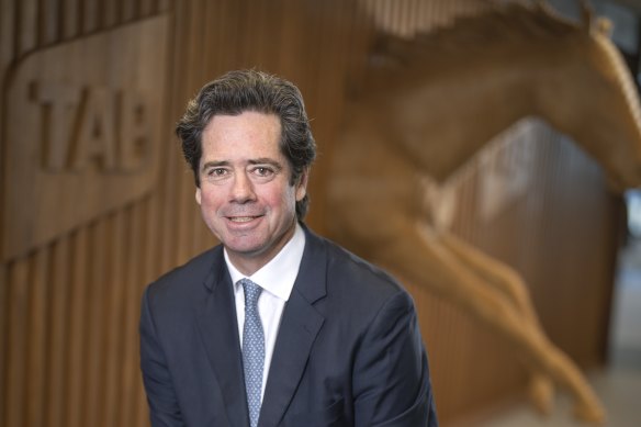 Ex-AFL chief Gillon McLachlan is the new Tabcorp CEO.