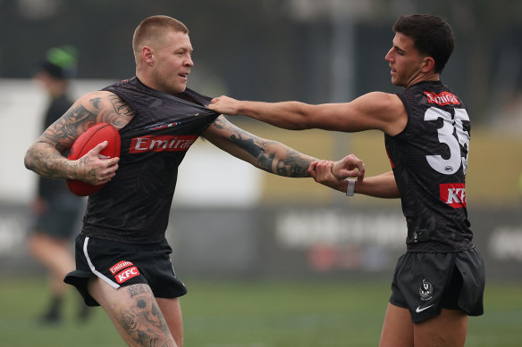 Jordan De Goey (left) and Nick Daicos are working through injury.