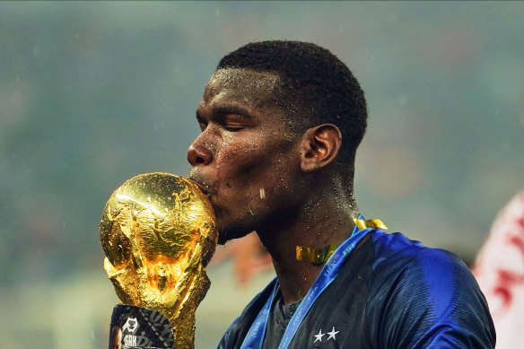Pogba scored in the final five years ago as France beat Croatia 4-2 to win their second World Cup.