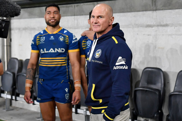 Brad Arthur during the win over Canberra.