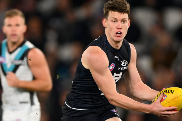 Back in town: Carlton star Sam Walsh.