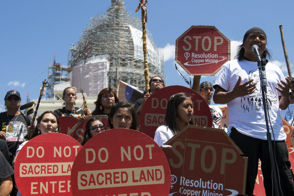 The development of the land has long being fought against by the San Carlos Apache tribe.