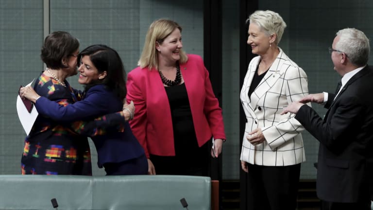 Ms Banks is welcomed by the crossbench. 