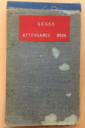 The original attendance book of the Queensland Council of State School Organisations.