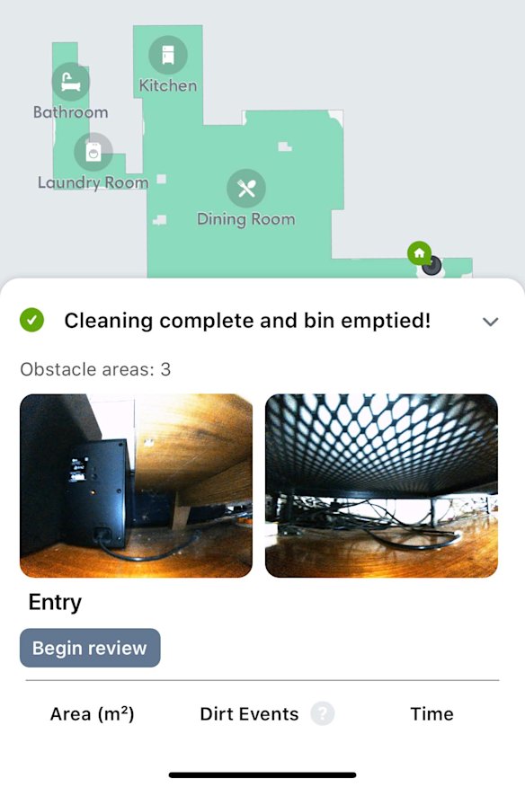 The Roomba wants to know if these speakers and cables will always be hidden here.