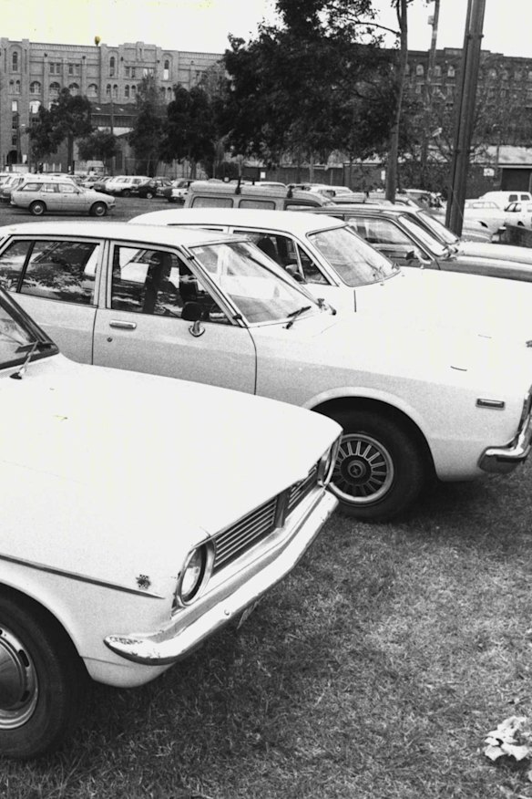 Overflow ... Wentworth Park and other sites have been made open to the public to cope with the demand for parking.