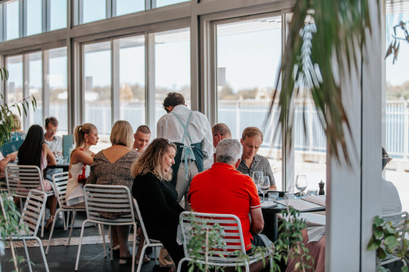 Fosh’s light-filled, covered terrace out the front has some of the best seats in the house.