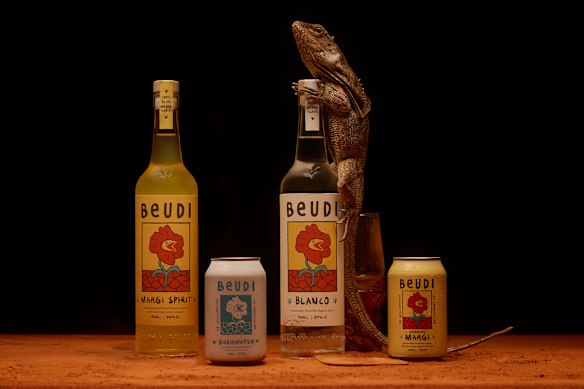 The full range of Beudi agave spirit drinks. 