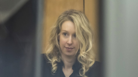 Theranos founder and CEO Elizabeth Holmes arrives to federal court in San Jose, California, to hear her sentence.