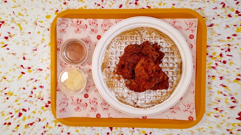 Love the pancakes at Happyfield? Try the waffles with fried chicken at its retro spin-off