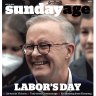 The front page of The Sunday Age.
