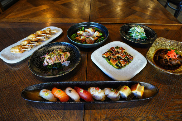 The menu at Izakaya by Tamura features traditional Japanese drinking food as well as sushi and sashimi.