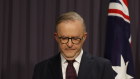 Prime Minister Anthony Albanese speaks after the defeat of the Voice referendum.