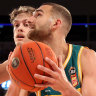 Jack McVeigh in game three of the NBL grand final series.