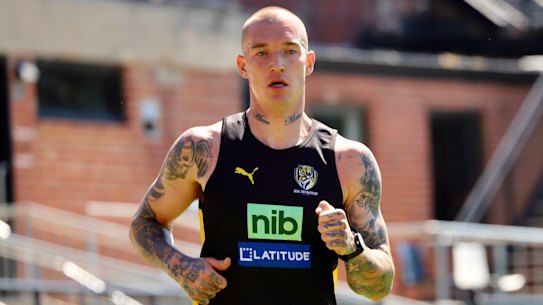Dustin Martin at training. 