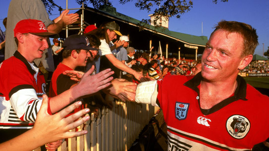 Bears legend Greg Florimo after a match at North Sydney Oval.
