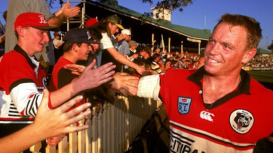 Bears legend Greg Florimo after a match at North Sydney Oval in 1993.