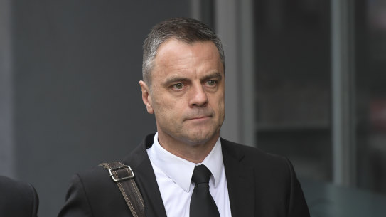 Stuart Bateson appears at the Melbourne Magistrates Court
on Thursday.