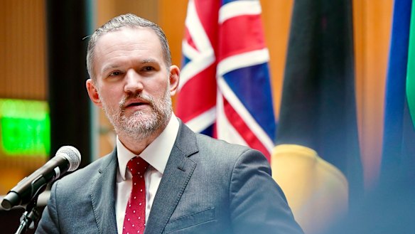 “The policy hasn’t changed’: US trade ambassador Jamieson Greer speaks during the Australian Super Summit in Washington.