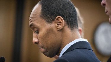 Former Minneapolis police officer Mohamed Noor reads a statement before being sentenced in June. 