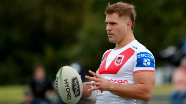 St George Illawarra Dragons player Jack de Belin played 44 minutes at Lidcombe Oval on Saturday.
