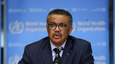 Dr Tedros Adhanom Ghebreyesus, Director-General of the World Health Organisation at WHO headquarters in Geneva.