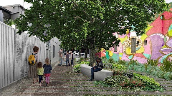 An artist's impression of one of the projects designed to improve the Parramatta Road corridor.