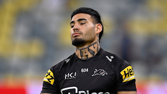 Taylan May and his very obvious tattoo.