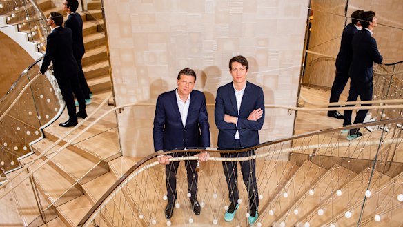  Anthony Ledru, left,   Tiffany CEO, and Alexandre Arnault, a Tiffany executive vice president, at the new store.