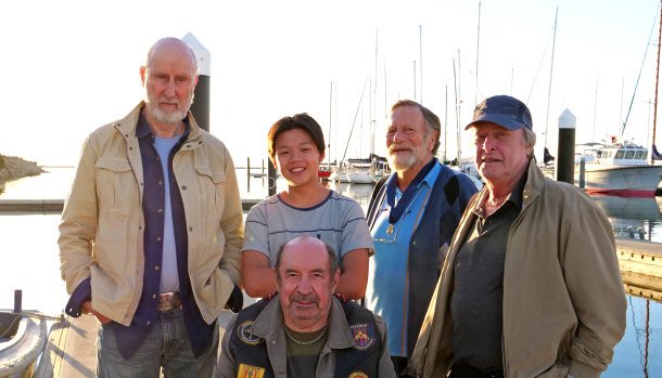 James Cromwell (from left) with Zachary Wan (rear), Roy Billing, Jack Thompson and Dennis Waterman. 