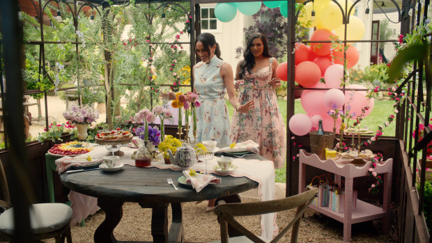 Meghan with Mindy Kaling on With Love, Meghan.
