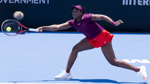 Tough outing: Sloane Stephens progressed to the second round, but not before a scare.